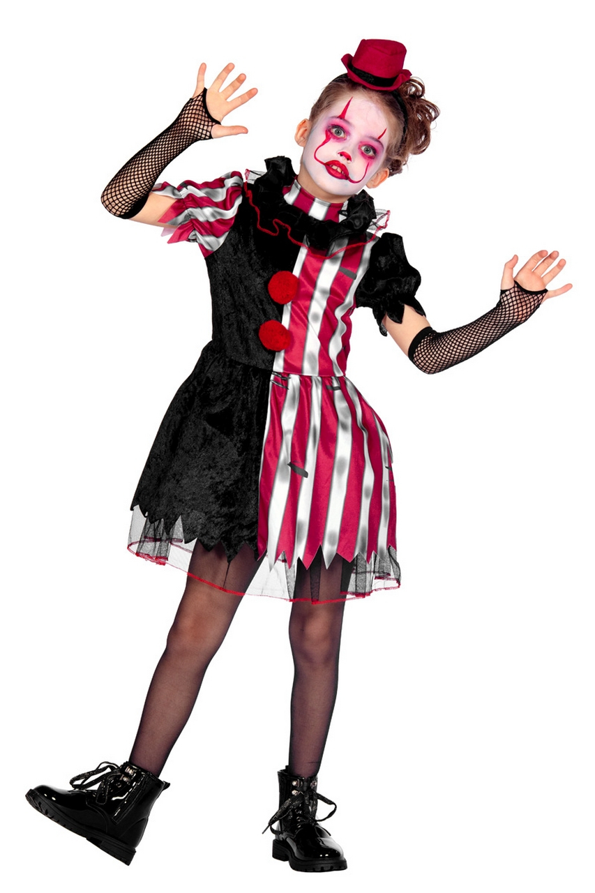 Frecher Scarlet Clown Kostüm für Mädchen