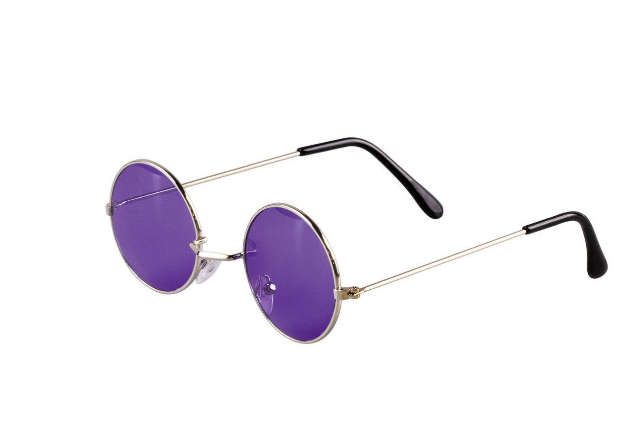 Lila Hippie -Ringo -Brille Herum