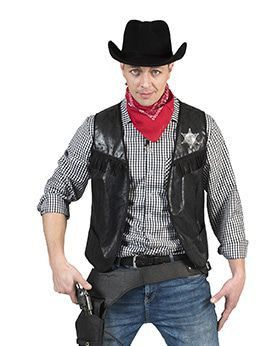 Cowboy -Pop Aber Cardigan Schwarz Herren