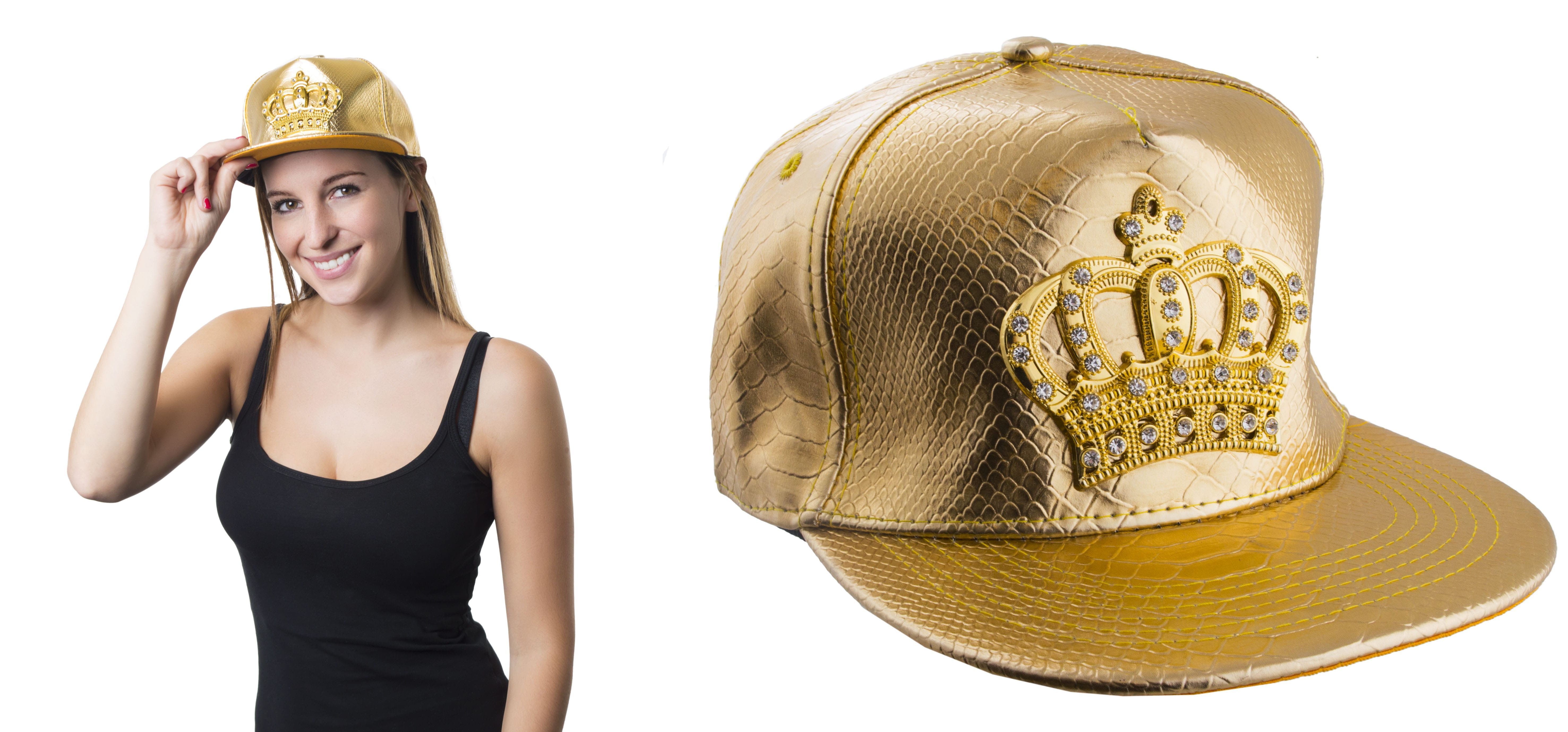 Baseball Cap Met Gouden Kroontje