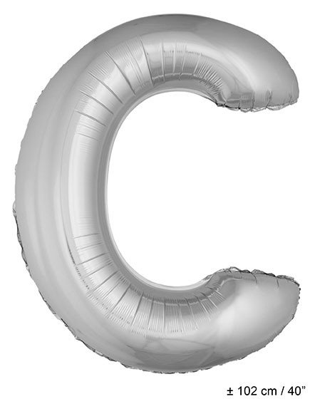 Letterballon C Silber