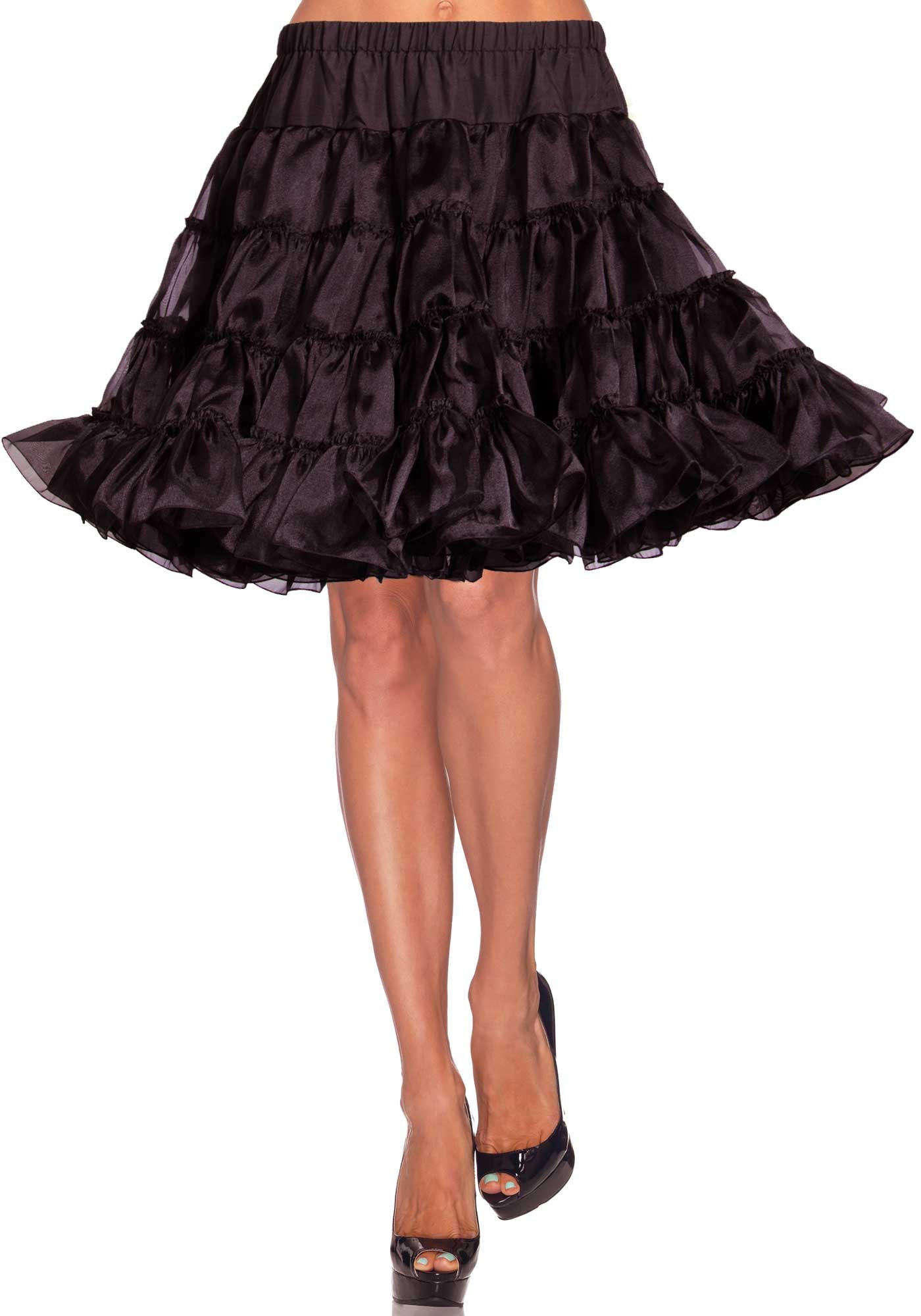 Luxe Petticoat Knielengte Zwart