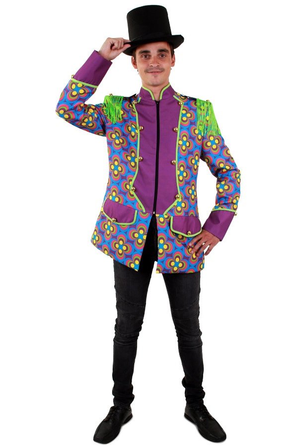 Flower Power Jacke Hippie Circus Director Herren