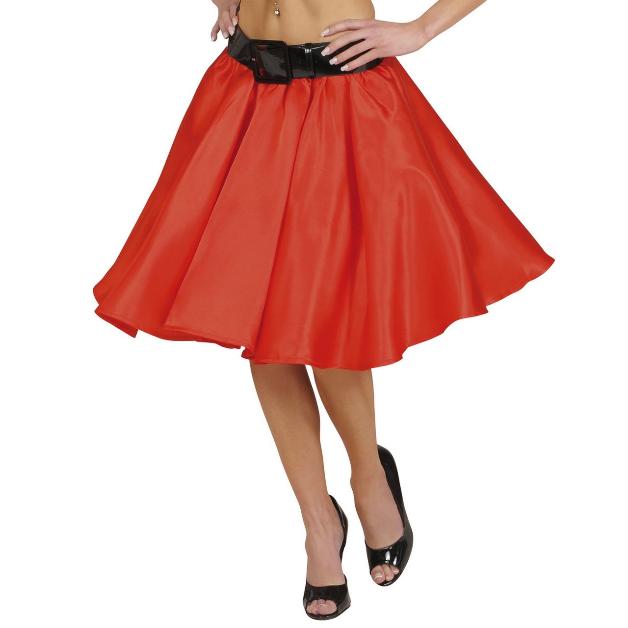 Satinkleid Mit Petticoat, Rot Damen