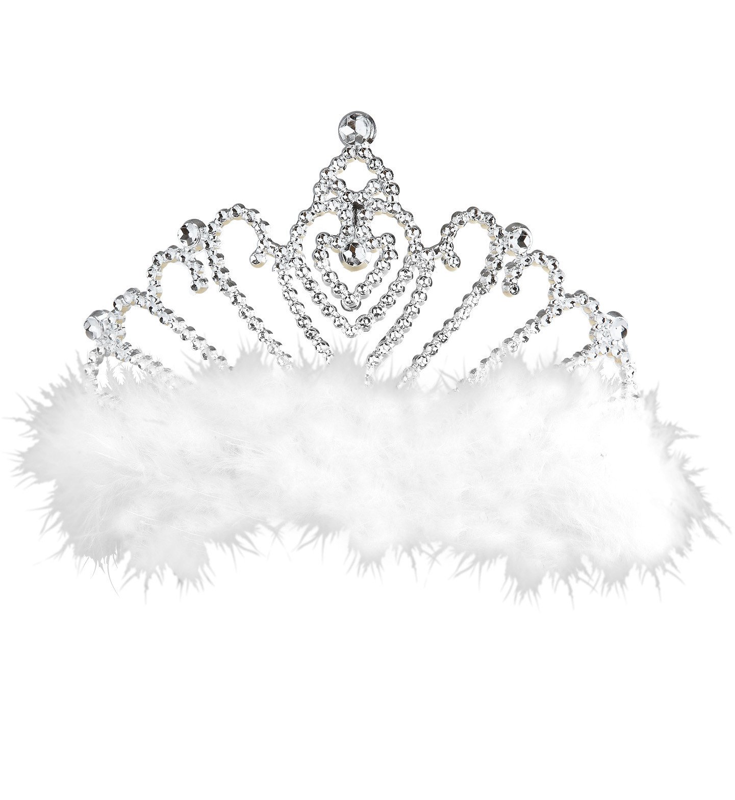 Prinsessen Tiara Met Witte Marabou