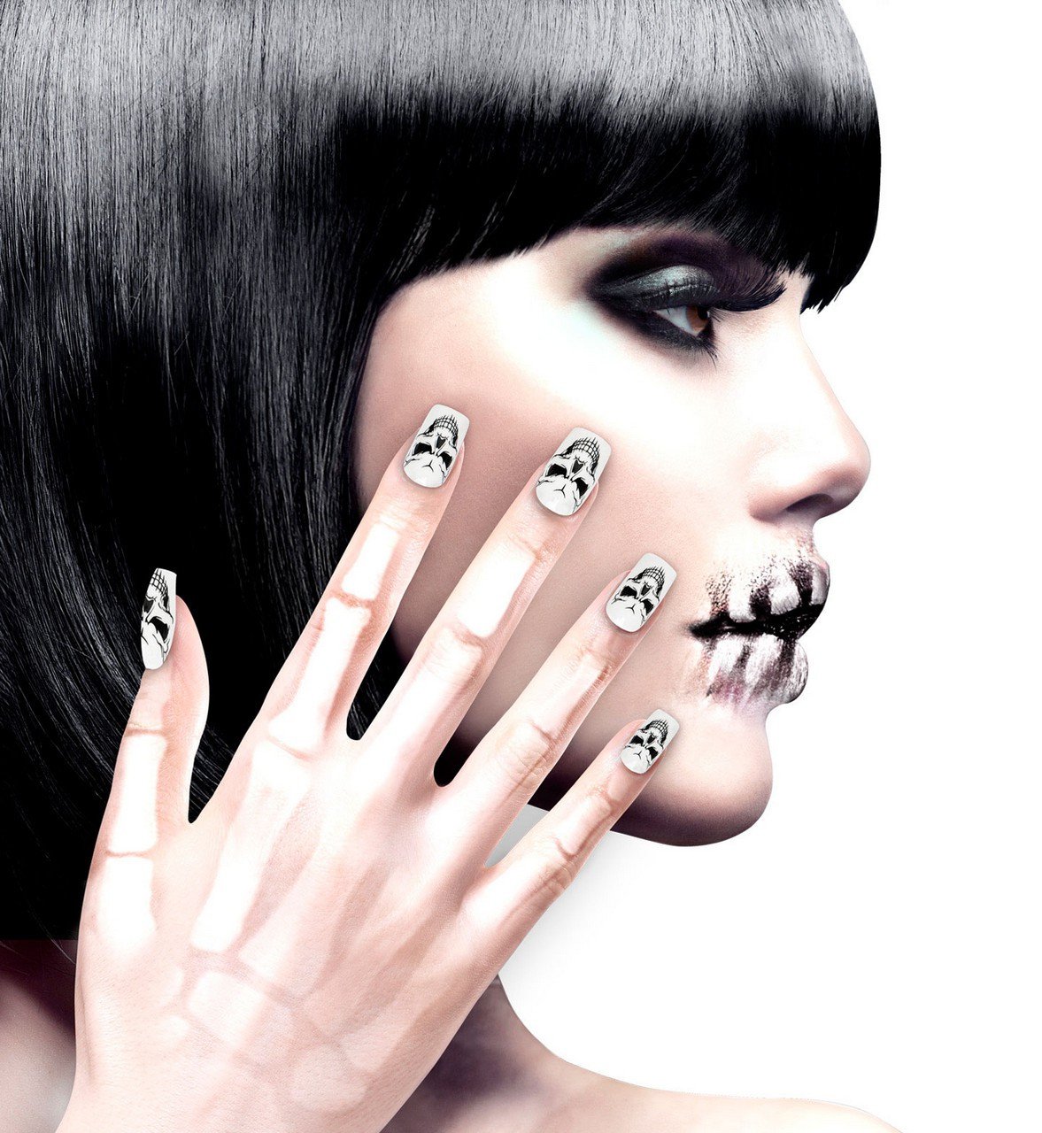 Scary Nails Skulls