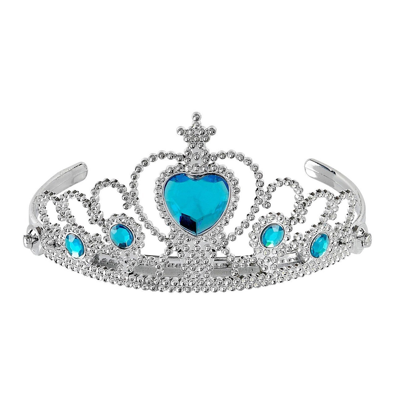 Zilveren Tiara Met Turquoise Steentjes Prinses