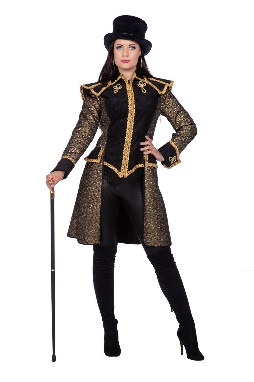 Anmutige Goldene Steampunk Jacke Damen