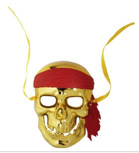 Schädelmaske Piratengold