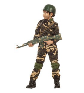 Desert Storm Commando Camouflage Kostuum Bruin Jongen