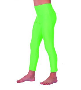 Neon Groene Disco Legging Kinderen Meisje