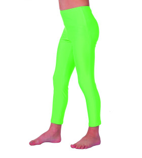 Neon Groene Disco Legging Kinderen Meisje