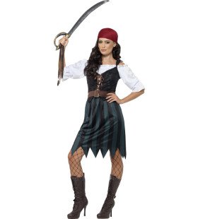 Klassieke Zwarte Pirate Vrouw Kostuum