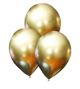 10 Luftballons Gold-Metallic - Unifarben