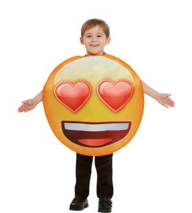 Smoorverliefde Oog-Hartjes Emoji Kind Kostuum