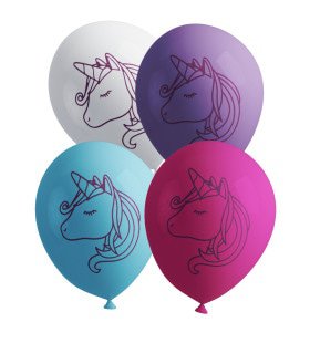 8 Einhorn Luftballons - Lovely Unicorn