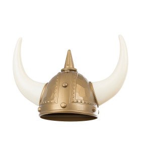 Viking Helm Met Hoorns Goud