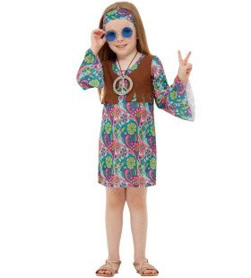 Wereldvrede Hippie Wendy Kostüm für Mädchen