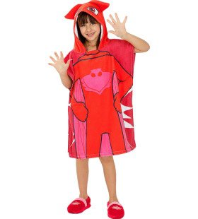 Eulette Poncho Handtuch für Mädchen - Pj Masks Kostüm für Kinder