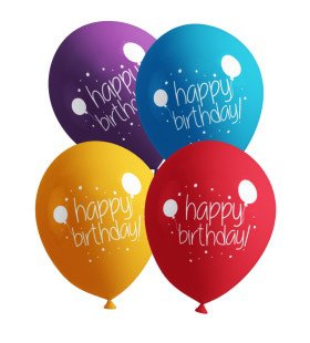 8 Geburtstags Luftballons - Happy Birthday