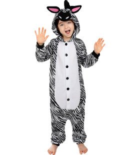 Willy De Zebra Onesie Kind Kostuum