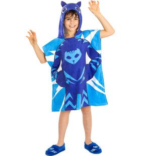 Catboy Poncho Handtuch für Jungen - Pj Masks Kostüm für Kinder