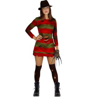 Freddy Krueger Kostüm für Damen Nightmare Mörderische Träume