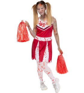 Cheering USA Student Zombie Vrouw Kostuum