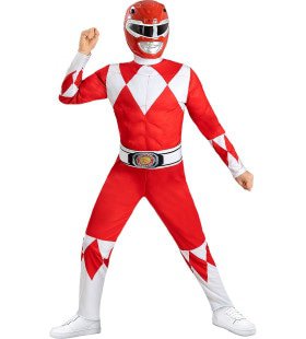 Power Ranger Kostüm Rot für Kinder für Kinder