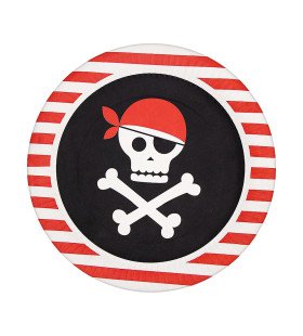 8 Piraten Pappteller 23 Cm - Pirates Party