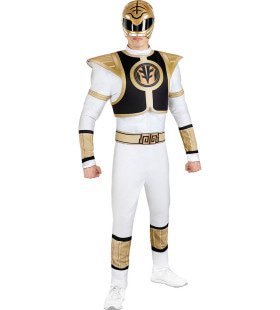 Tommy Witte Moedige Power Ranger Man Kostuum