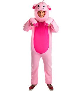 Vrolijk Roze Varken Onesie Kostuum