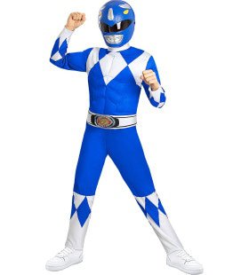 Blauwe Power Ranger Billy Kind Kind Kostuum