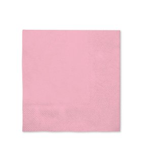 16 Baby Roze Servetten 33x33cm