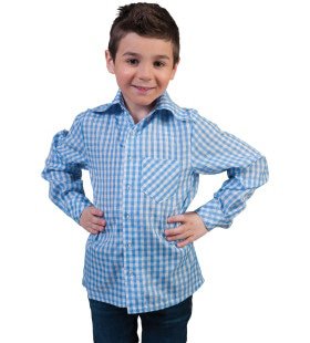 Ruitjes Shirt Oktoberfest Blau Jungen