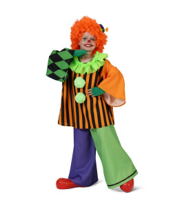 Enorm Grappige Clown Pierolino Kostüm für Kinder