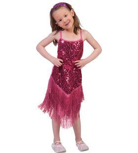 Glitter Fancy Flapper Jurk Roze Meisje