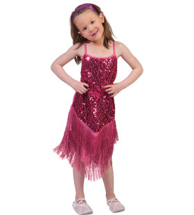 Glitter Fancy Flapper Jurk Roze Meisje