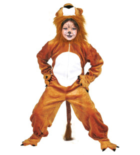 Bruine Simba Leeuw Jumpsuit Kind Kostuum