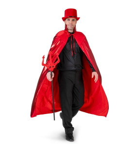 Duivelse Cape Metallic Rood Unisex