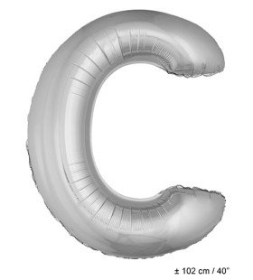 Letterballon C Silber