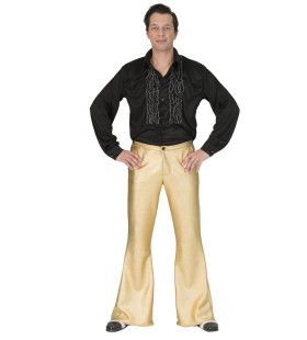 Hochglanzgold -Disco -Gottheit Hosen Herren