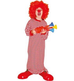 Schöner Langer Streifen -Hemd Clown Kostüm für Kinder