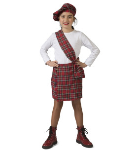 Schottischer Suzy Rot Tartan Kostüm für Mädchen