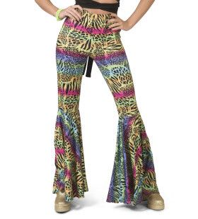 Hippie Hosen Farbenfrohe Tiere Drucken Damen