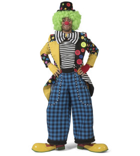 Riesige Knöpfe Jacke Clown August Herrenkostüm