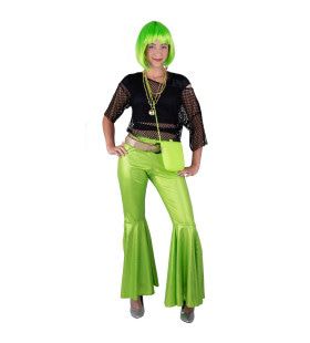 Gifgroene Disco Knaller Broek Vrouw