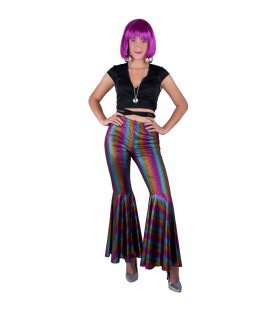 Disco Striped Rainbow Brit Broek Vrouw