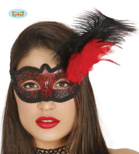 Oogmasker Met Veren Torcello