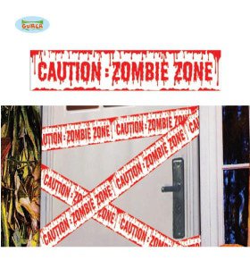 Afzetlint Caution Zombie Zone 600 X 12 Centimeter